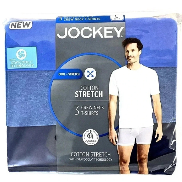 Jockey Other - Jockey Cottage Stretch 3 Pack Crew Neck T-Shirts Size Large
